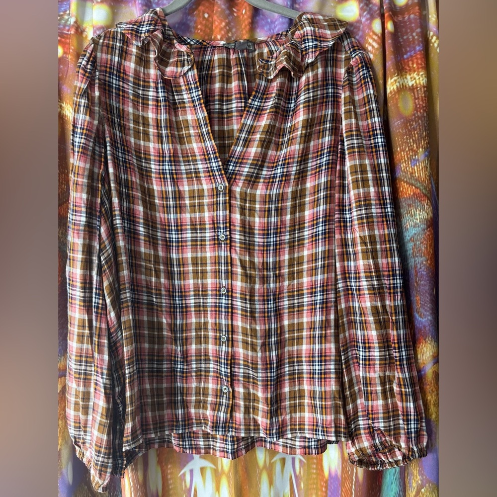 Point Sur Plaid Button-Up Blouse - image 1